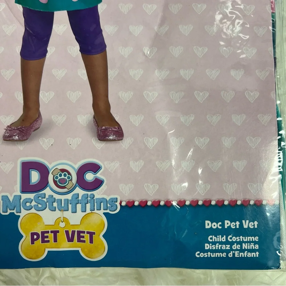 Disney Doc McStuffins Pet Vet costume NEW Halloween costume M 7-8 dress up